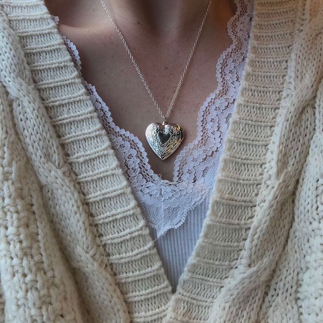 Photo heart necklace