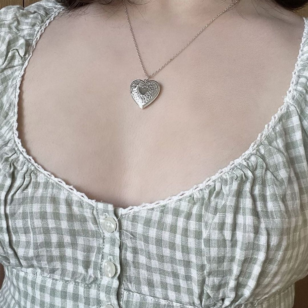 Photo heart necklace