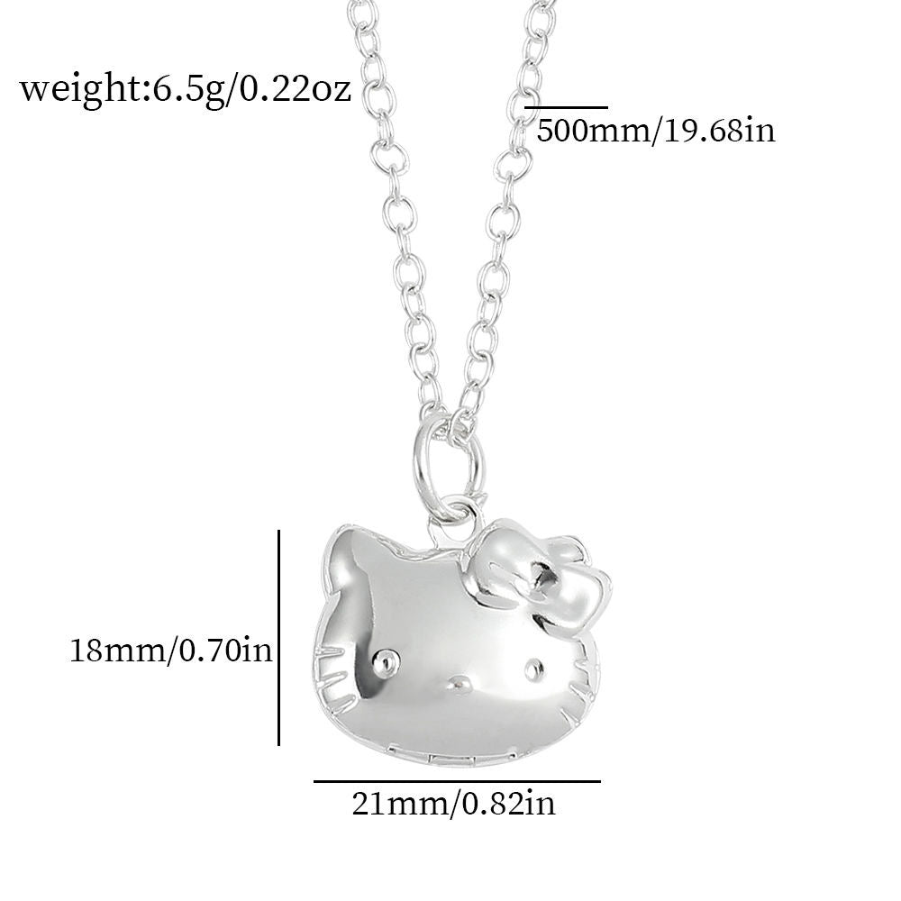 Hello kitty photo necklace