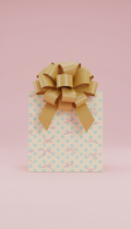 Pastel Ribbon-Tied Gift Bag Set