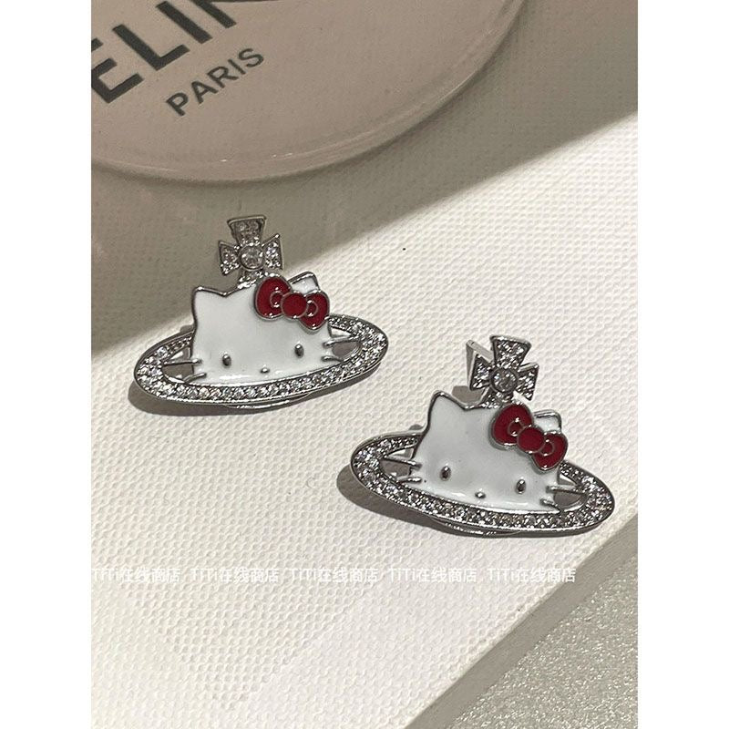 Earrings hello kitty