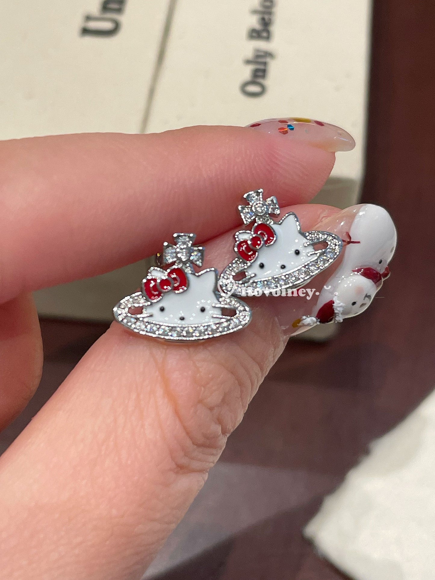 Earrings hello kitty