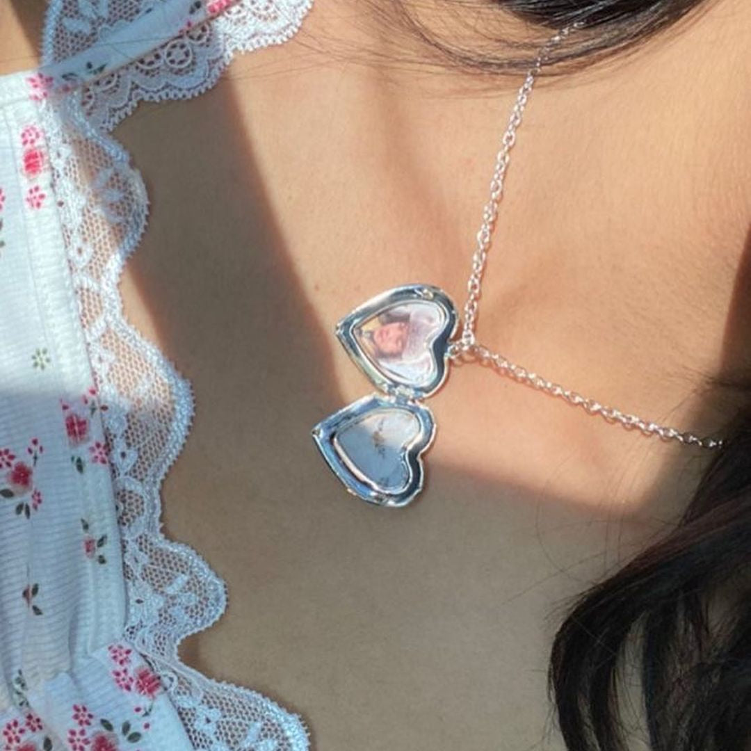 Photo heart necklace