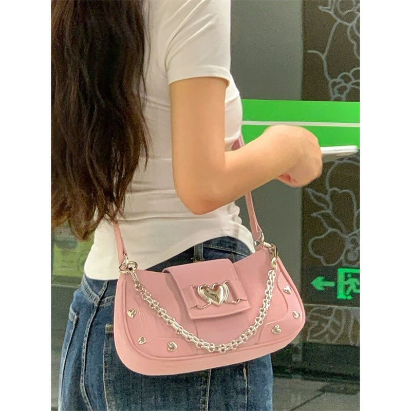 Heart pink bag