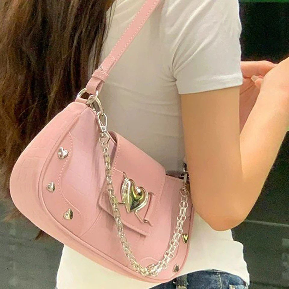 Heart pink bag