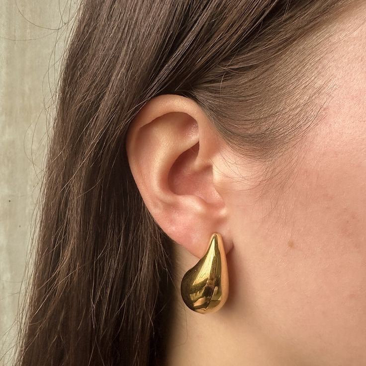 Gold bottega veneta earrings