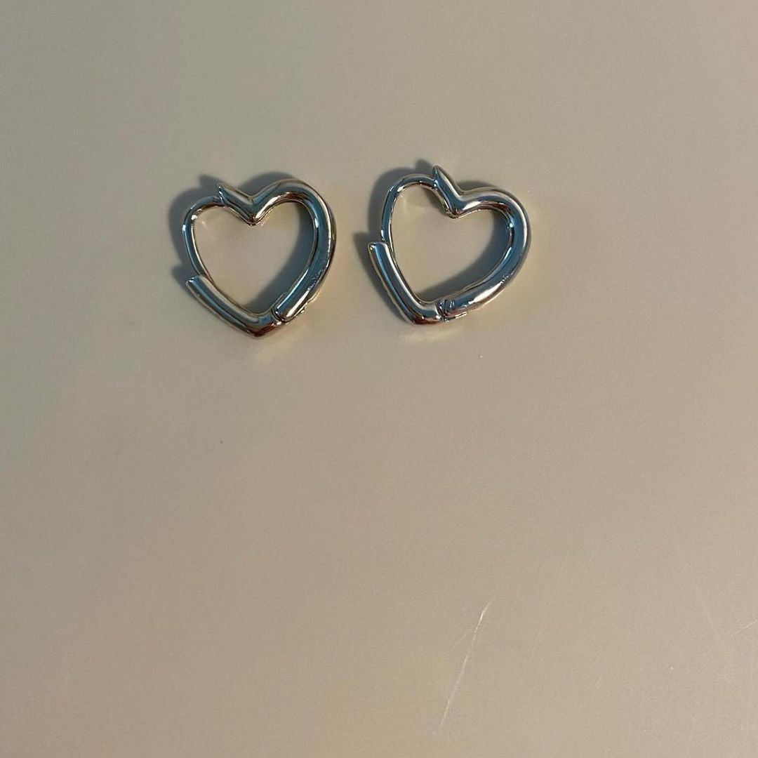 Heart earring silver 925