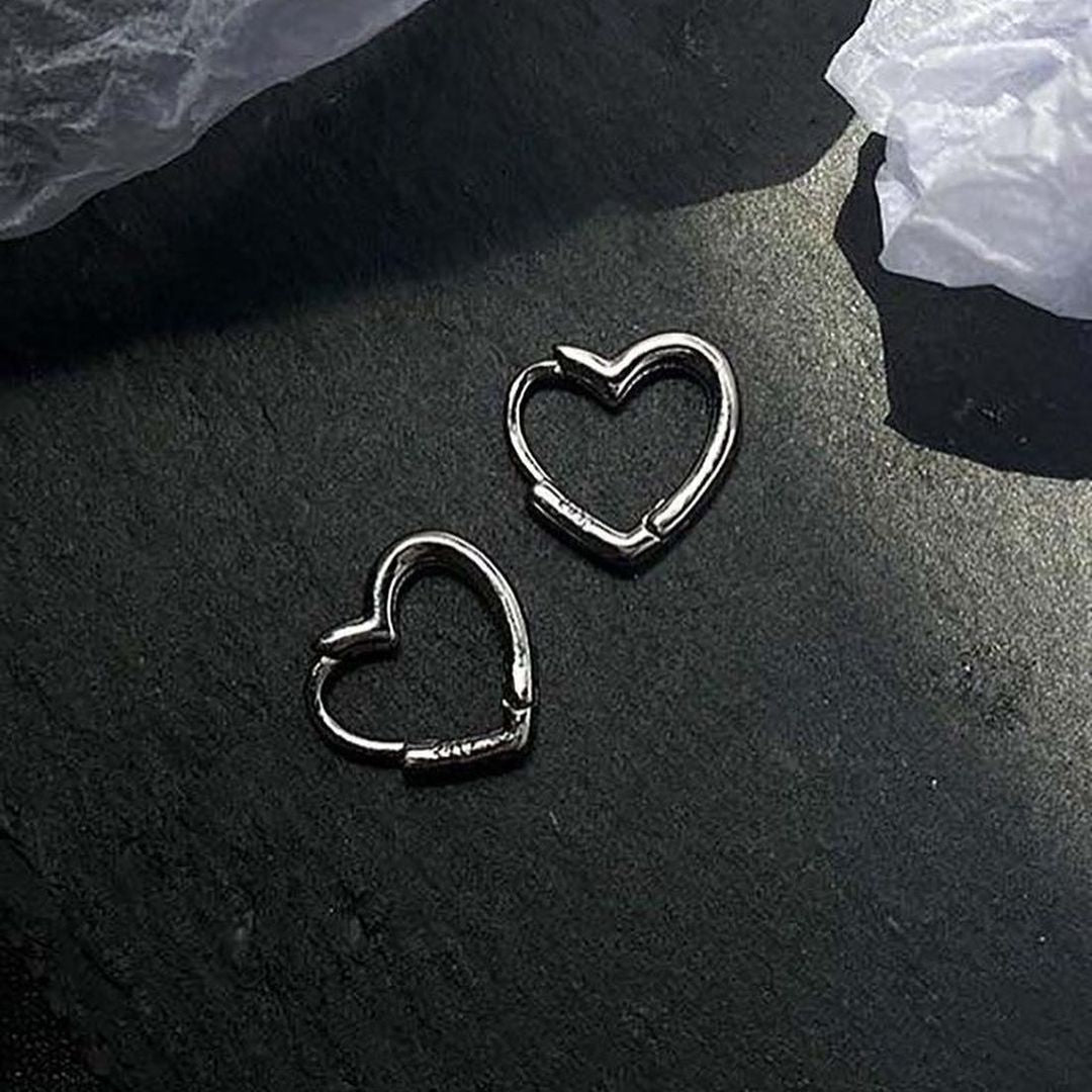 Heart earring silver 925