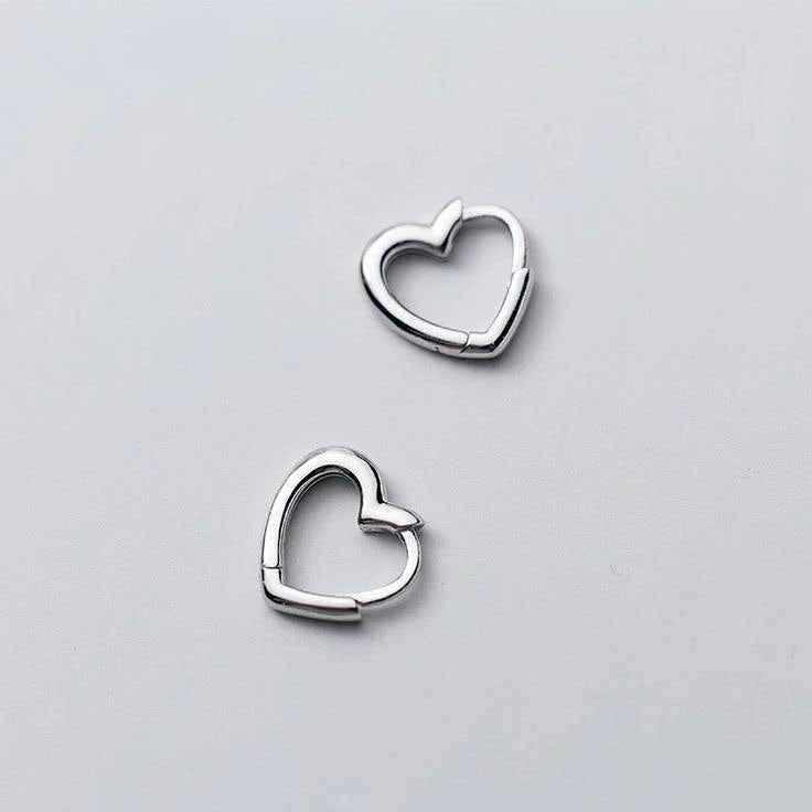 Heart earring silver 925